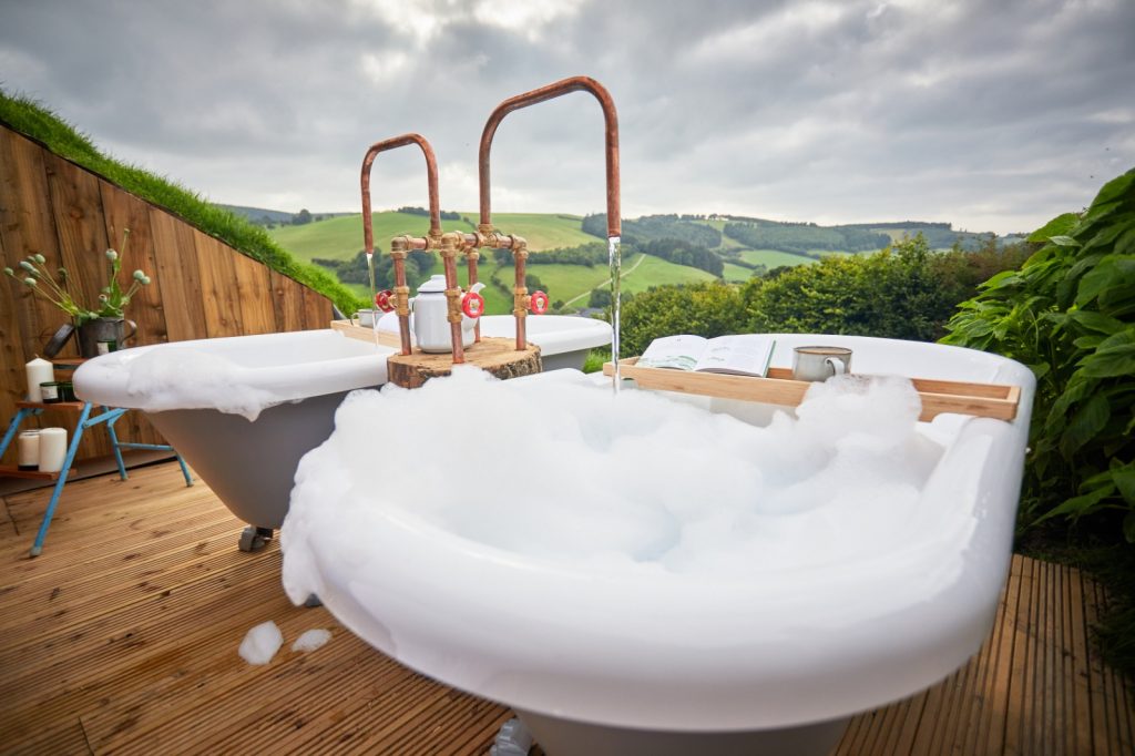Glamping Wales | Unique accommodation UK | Rural Retreats Wales | Places to stay with private hot tubs | The Burrow Dolassey