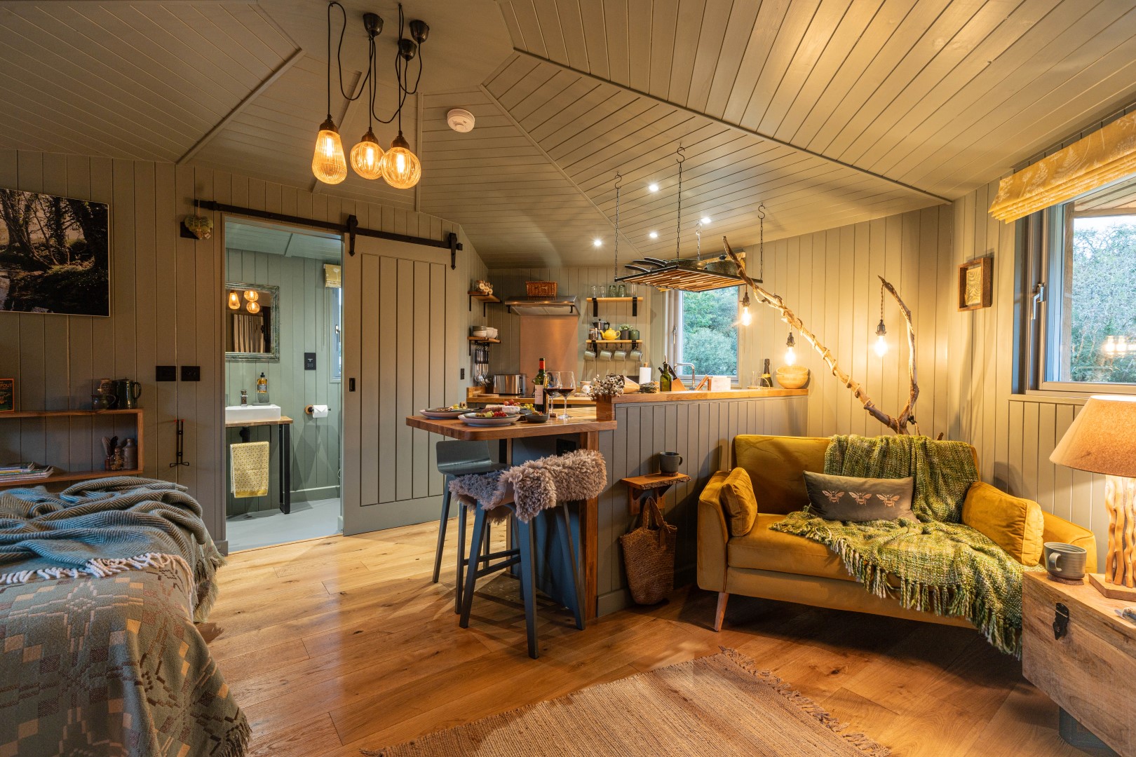 unusual romantic weekend breaks | quirky stays wales | the cabin at erwain escapes