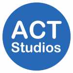 A round blue logo with the text “ACT Studios” in white letters. The word “ACT” is in uppercase and placed above the word “Studios,” which is in title case. List with us for professional results and discover why ACT Studios stands out.