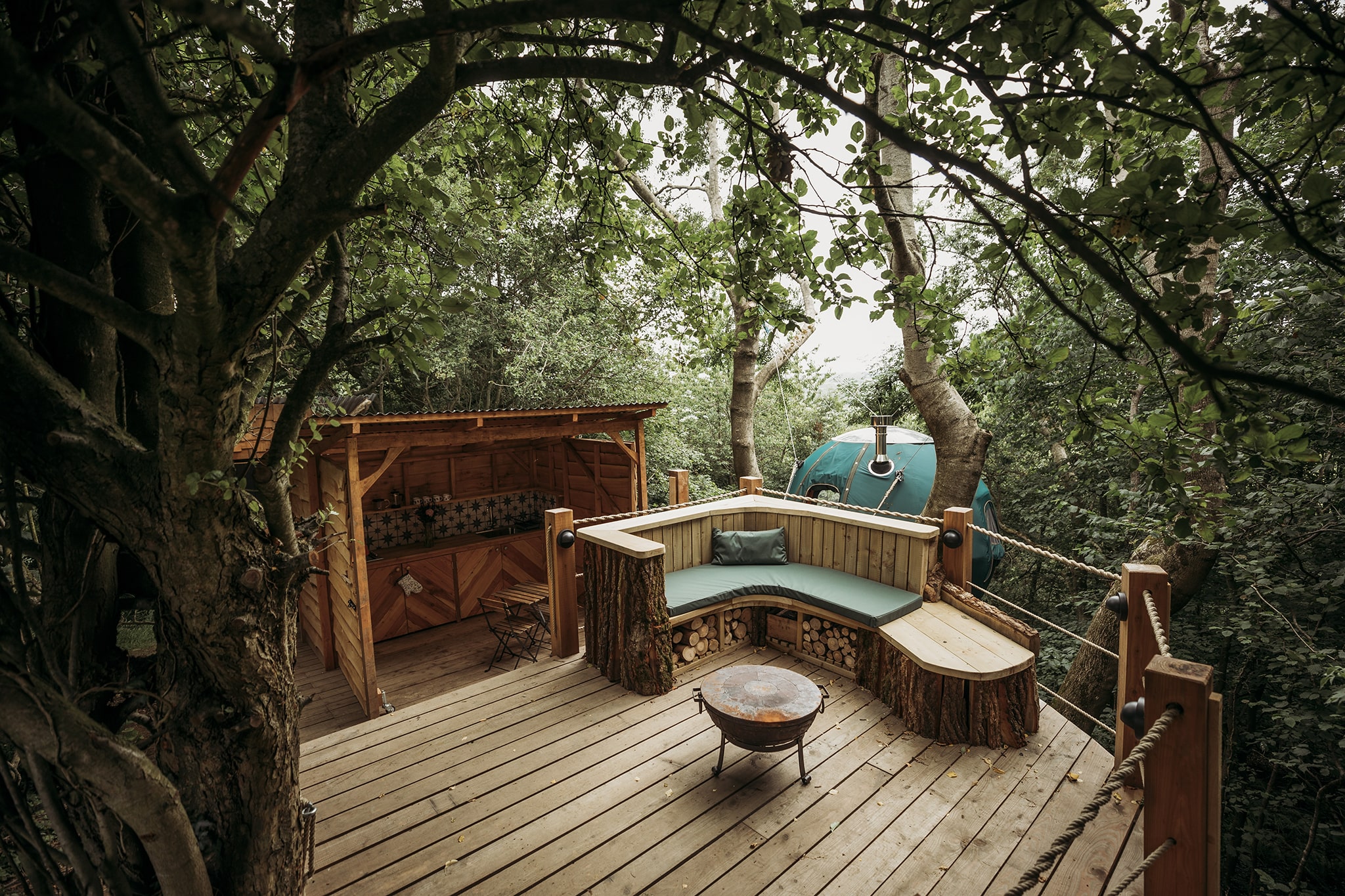 Tree Tent at Pennard Hill unique stays in the UK